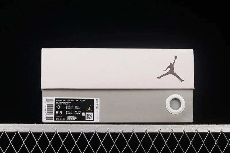 All categories Air Jordan Jordan series basketball shoes Air Jordan 3 foreign trade version Air Jordan 3 Retro SP "Medium Grey" AJ3 Joe 3 meters white gray burst pattern DH3434-110
